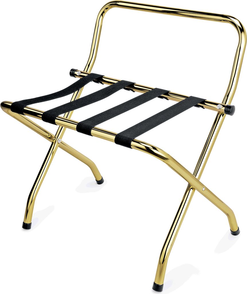 Gepäckablage mit Wandschutz, Titanium gold, 59 x 59,5 x 61/79,5 cm, verchromt, Nylon