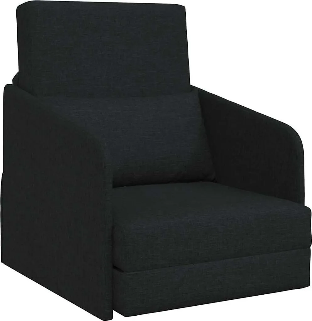 Divano Letto Singolo 60 cm vidaXL Tessuto Nero - Salvaspazio Moderno