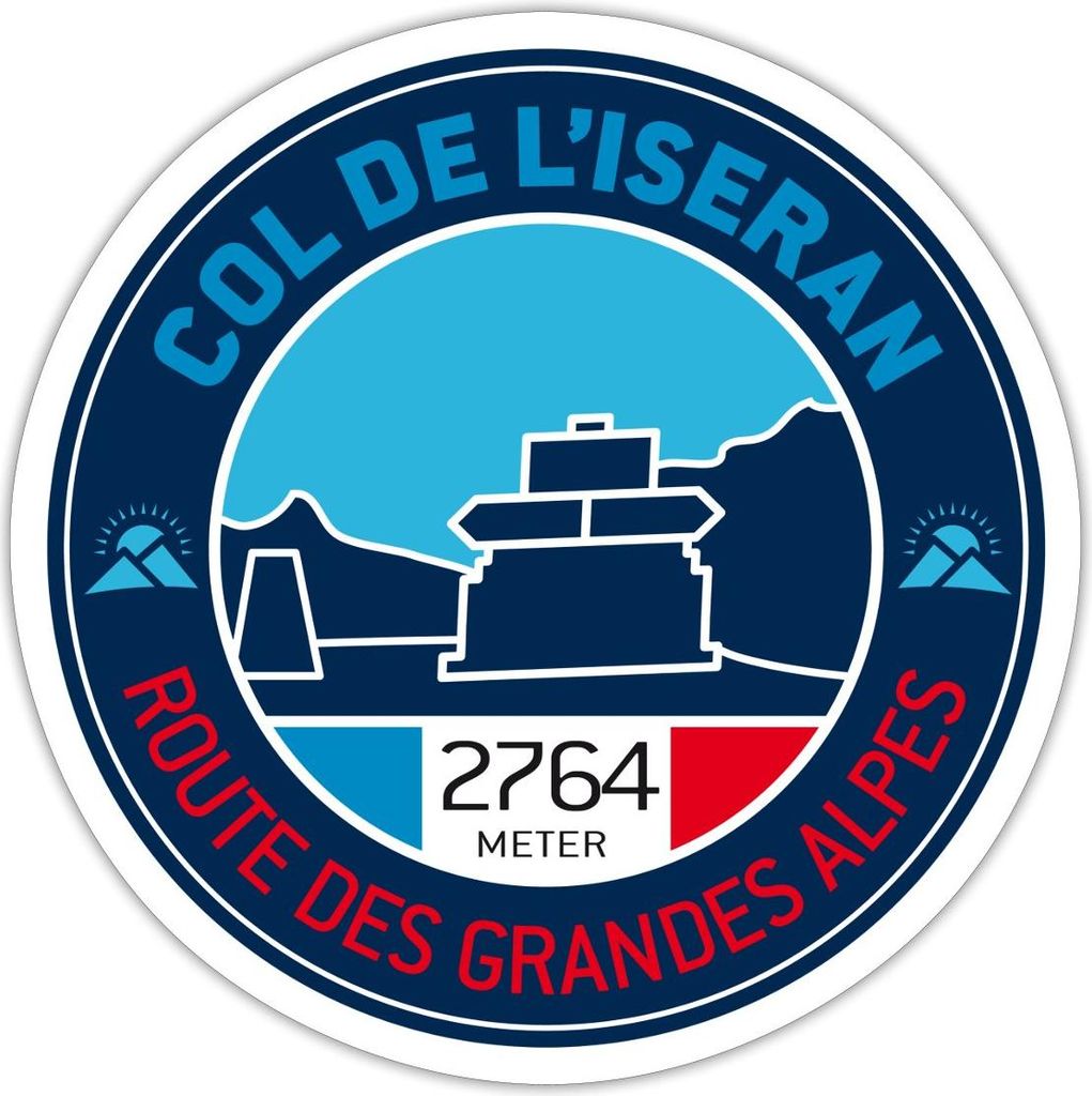 Spreadshirt Col De L'Iseran Route Des Grandes Alpes Gebirgspass Frankreich Sticker Aufkleber, 10 x 10 cm, Mattweiß