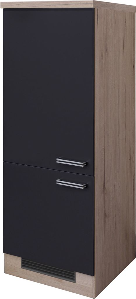 Demi Geräteumbauschrank Küche - 60 cm breit - Anthrazit San Remo Eiche – Lino