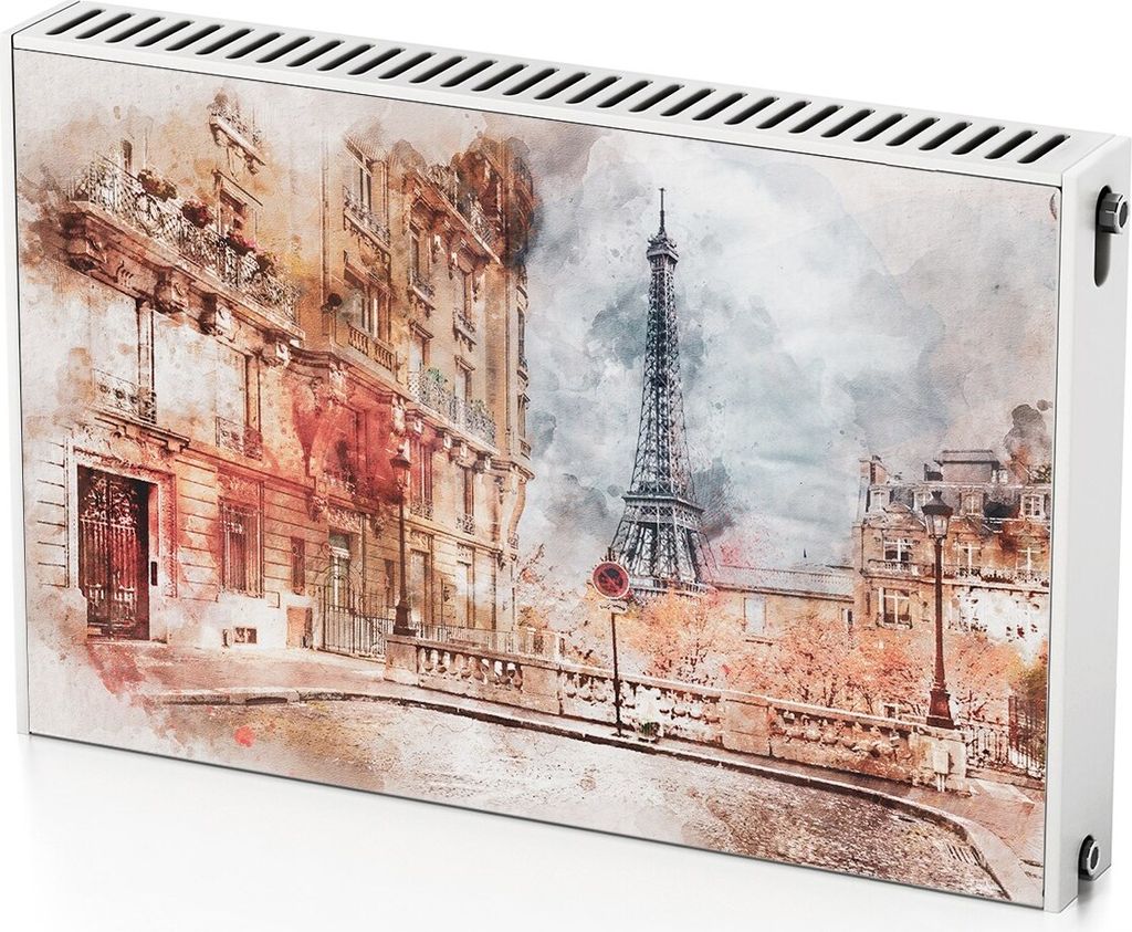 Paris – Magnetische Heizkörperabdeckung – 90x60 cm – Magnet Heizkörperabdeckung – 3D Würfel – Heizkörperverkleidung – Magnetische W...