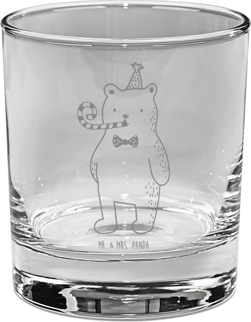 Mr. & Mrs. Panda Glas Bär Geburtstag - Transparent - Geschenk, Tumbler, Glückwunsch, gravur, Alles Gute, Trinkglas, Happy Birthday, Teddybär, Co...