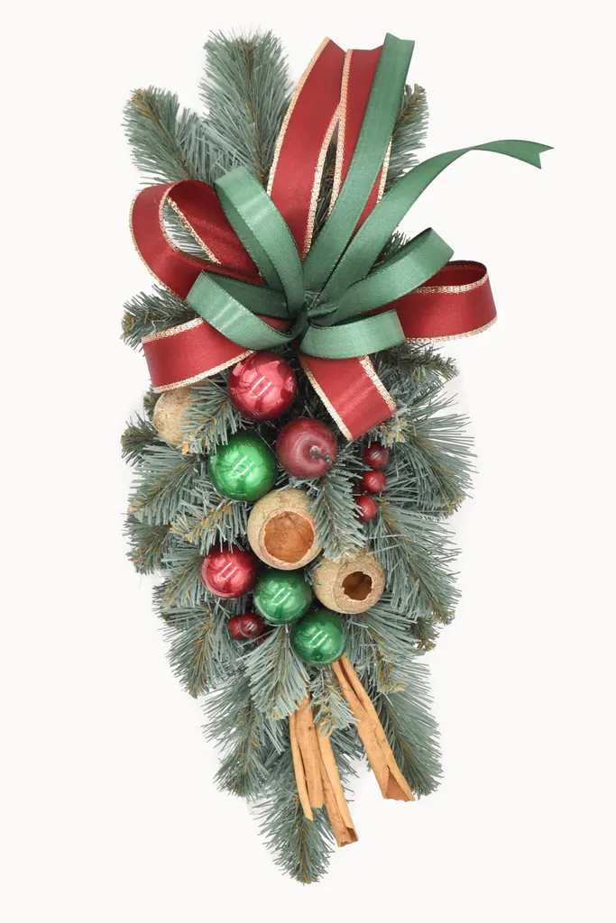 Étagère Décorative CASA VERDE PINUS COMPANY - 40 cm Vert et Bordeaux