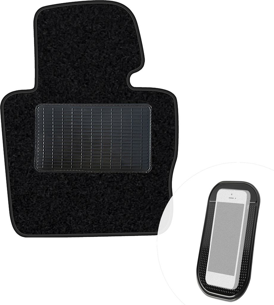 moto-MOLTICO Fahrer Fußmatte Auto Velours Fahrerseite Autoteppiche Schwarz Fahrermatte 1-teilig passend für Range Rover IV Vogue 2012-2021