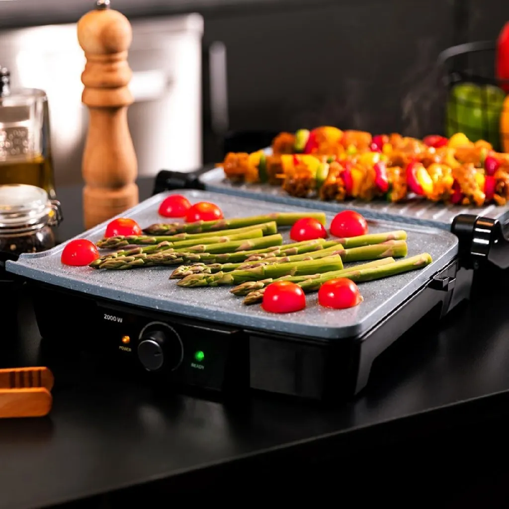 Cecotec Rock'nGrill 2000 Stone Ceramic Mix&Grill - Gril Électrique 2000W - 5
