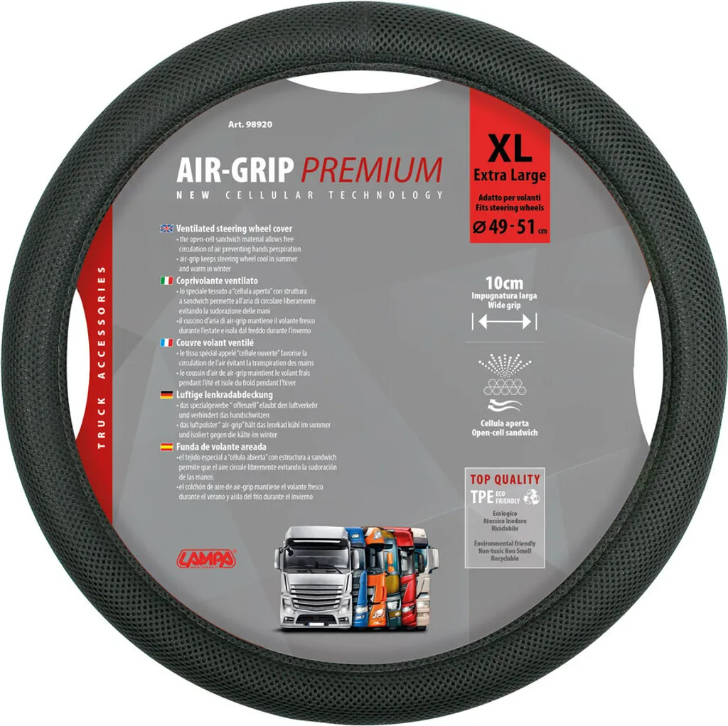 Coprivolante Lampa Air-Grip, ventilato - XL - Ø 49/51 cm