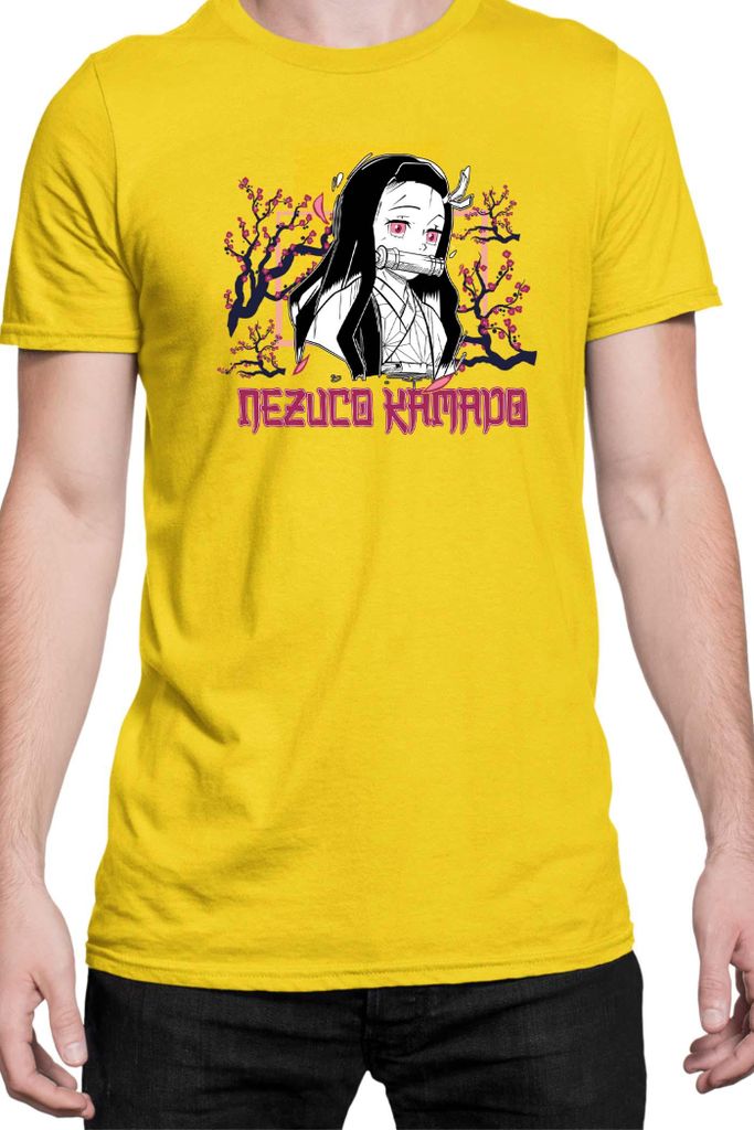 Herren T-Shirt Japan Manga Anime Comics Animation Demon Anime Slayer 15, Man 2XL / Gelb