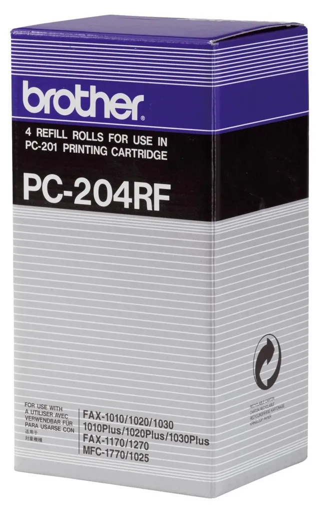 Ruban de Transfert Thermique Brother PC-204RF pour Télécopieur - 4pcs