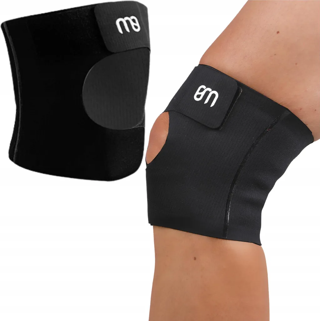 Stabilisateur Genou Élastique Noir Confortable - Ajustement 35-47 cm - 2