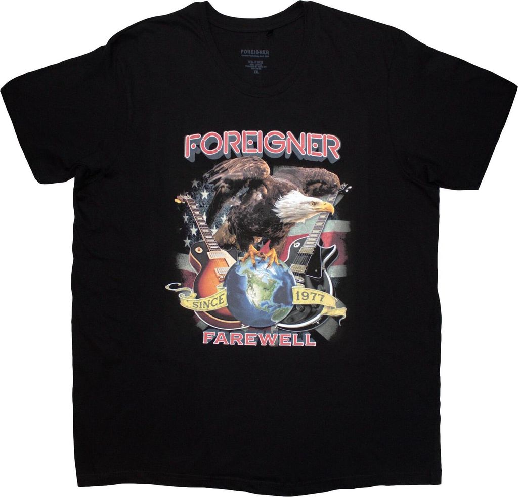 Foreigner - "Farewell" T-Shirt für Herren/Damen Uni RO12434 (M) (Schwarz)
