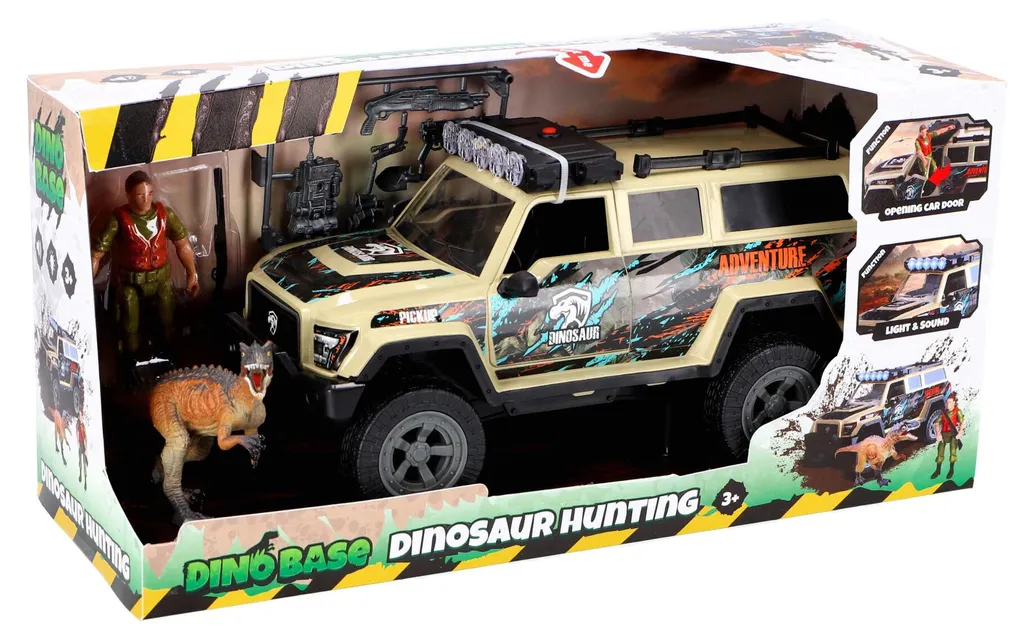Jouet d'Aventure 4x4 et Dinosaure pour Enfant - Scénarios d'Exploration