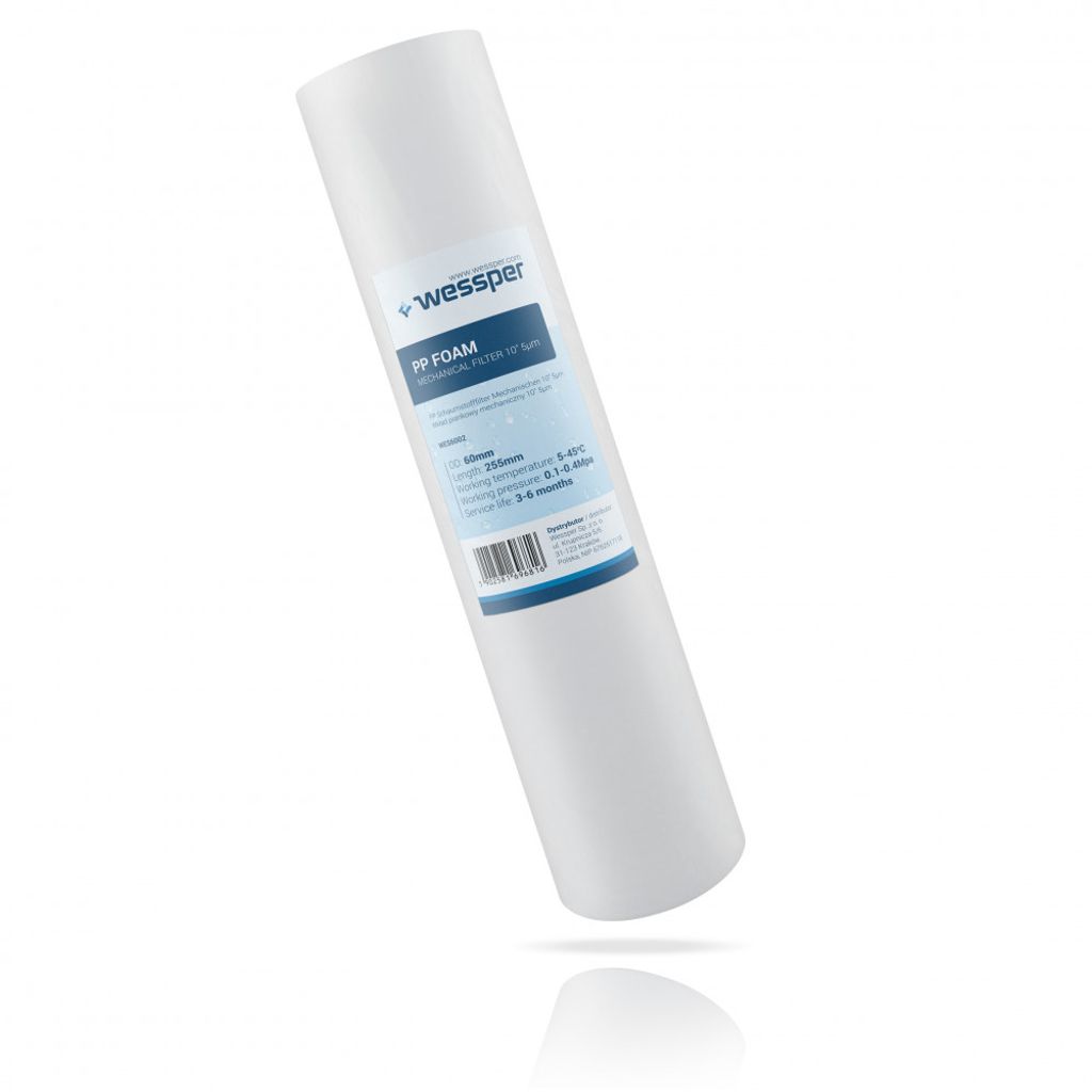 Wessper Water Sediment Filter Polypropylene Foam Cartridges 10" 5 Micron/Reverse Osmosis