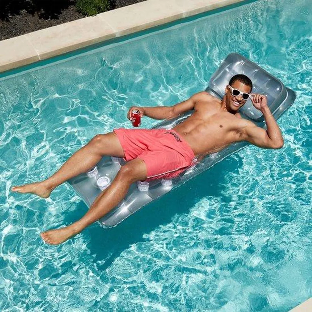 Matelas gonflable de plage 188 x 71 cm, idéal pour bronzer sur l'eau