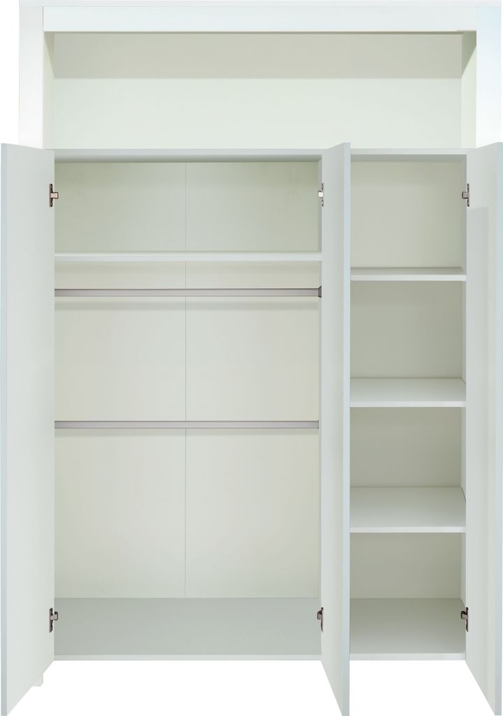 trendteam Babyzimmer Kleiderschrank Olivia/Julie Weiß 130 x Produktbild 2