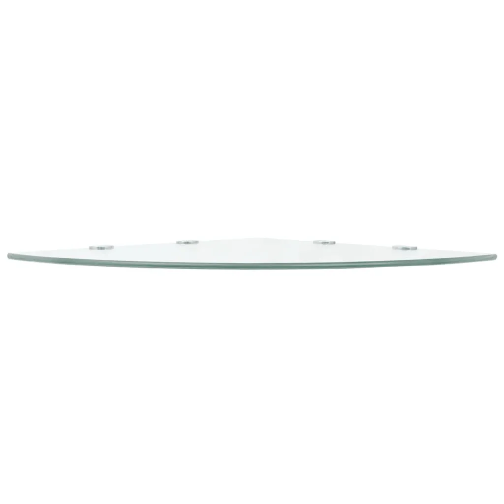 vidaXL Étagères d'angle 2 pcs avec supports chromés verre transparent