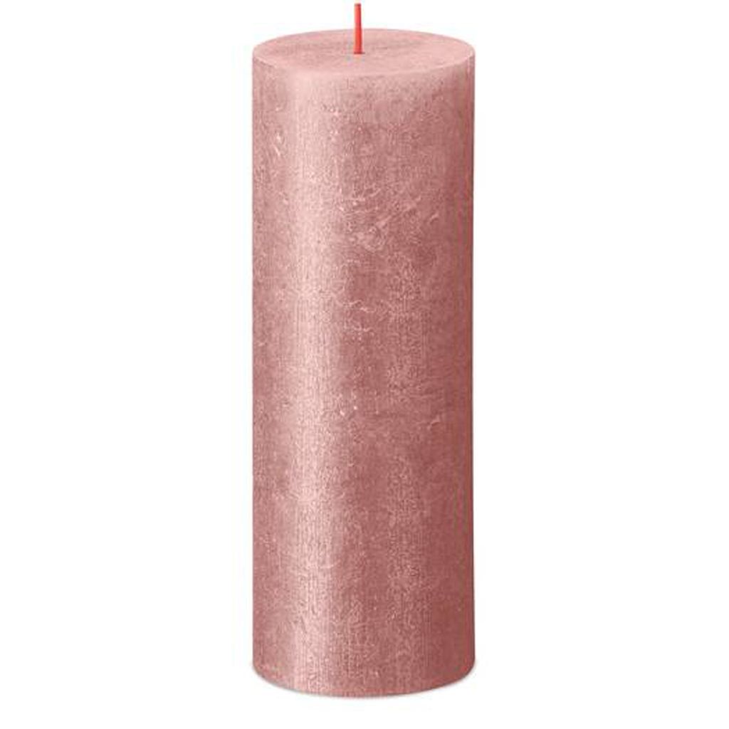Bolsius Rustik Shimmer Kerze Rosa 190/68mm Produktbild 