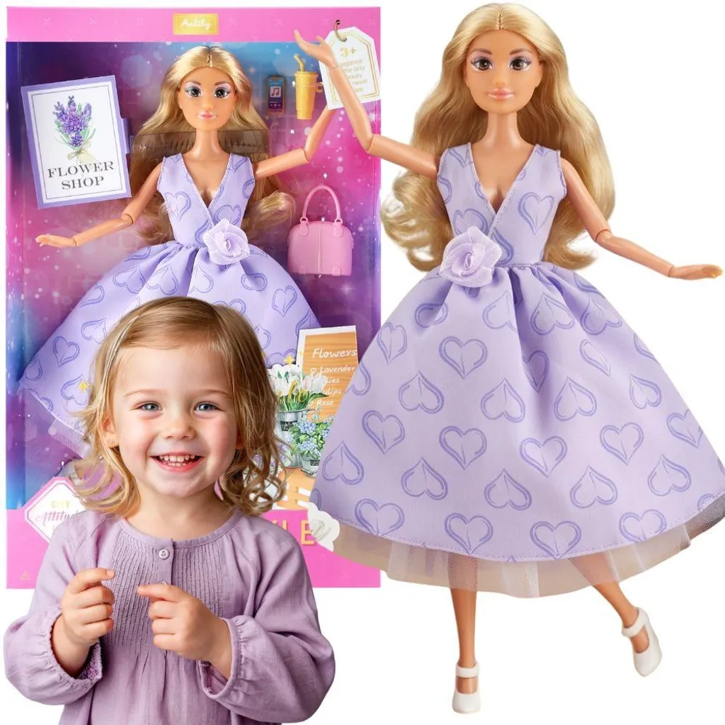 Poupée Woopie Royal Lily 30 cm cheveux blonds et robe lavande 59048