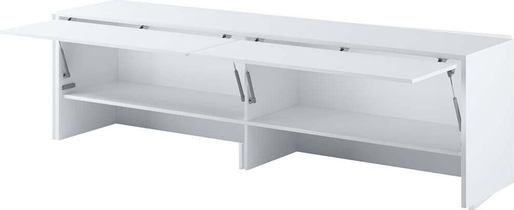 Furniture24 Aufsatz Bed Concept Lenart BC9, Schrank für Schrankbettem, 2 Klappen Weß matt/Weß Hochglanz