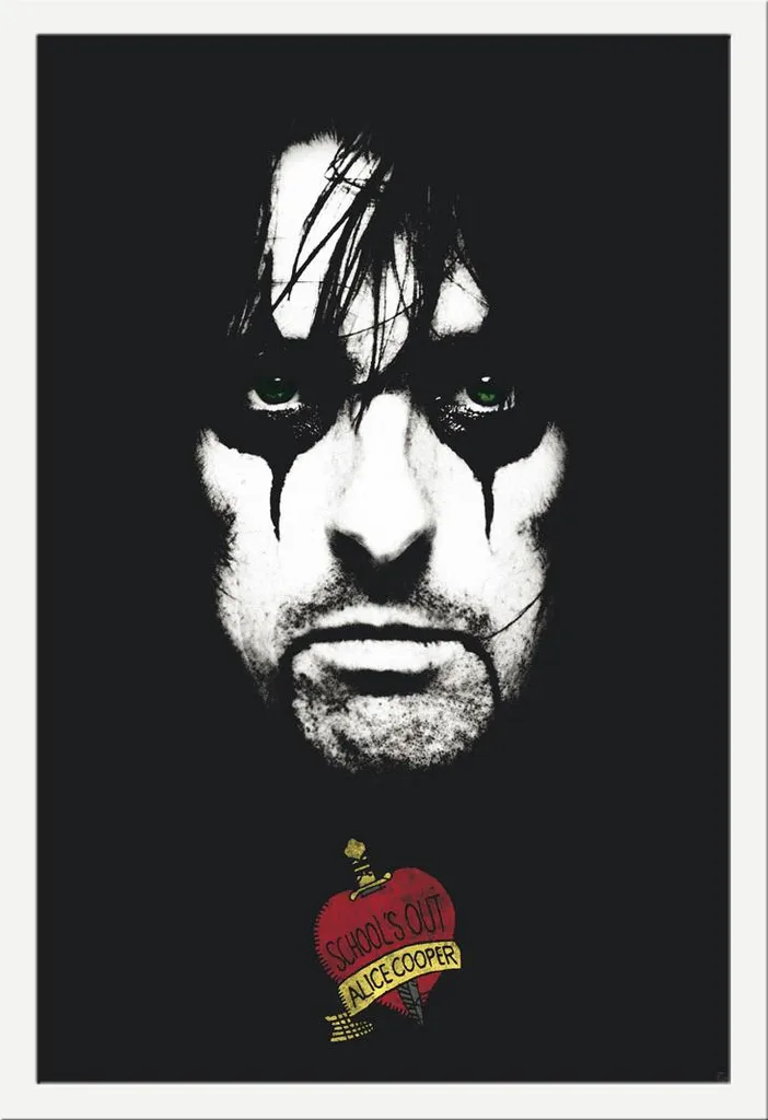 Poster Alice Cooper School's Out prêt à poser avec cadre et vitre inclus
