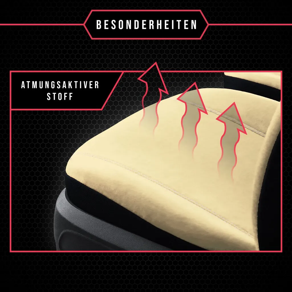 Set Coprisedili Beige Universali Peugeot 406 - Comfort e Protezione - 3