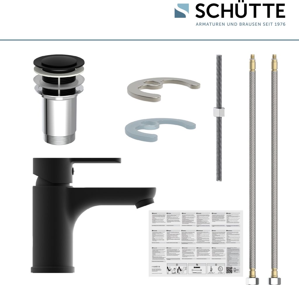 SCHÜTTE Waschtischarmatur Denver, Mischbatterie mit PopUp Produktbild 7