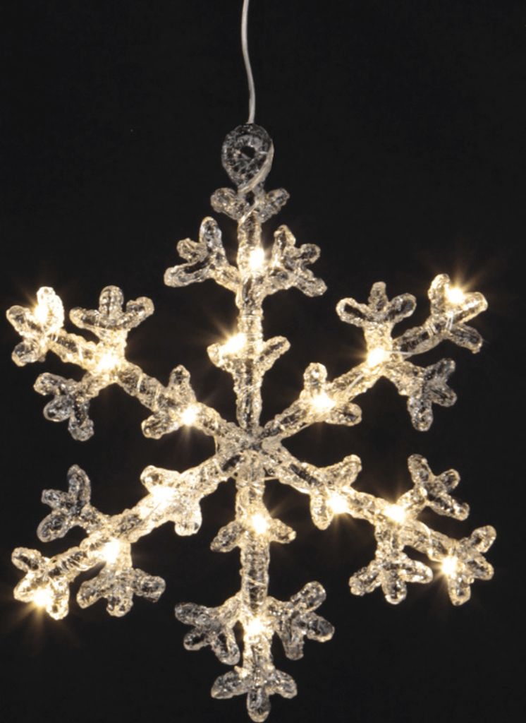 Śnieżynka wisząca biała ciepła Led ICY 16 cm na baterie Zdjęcie produktu 4