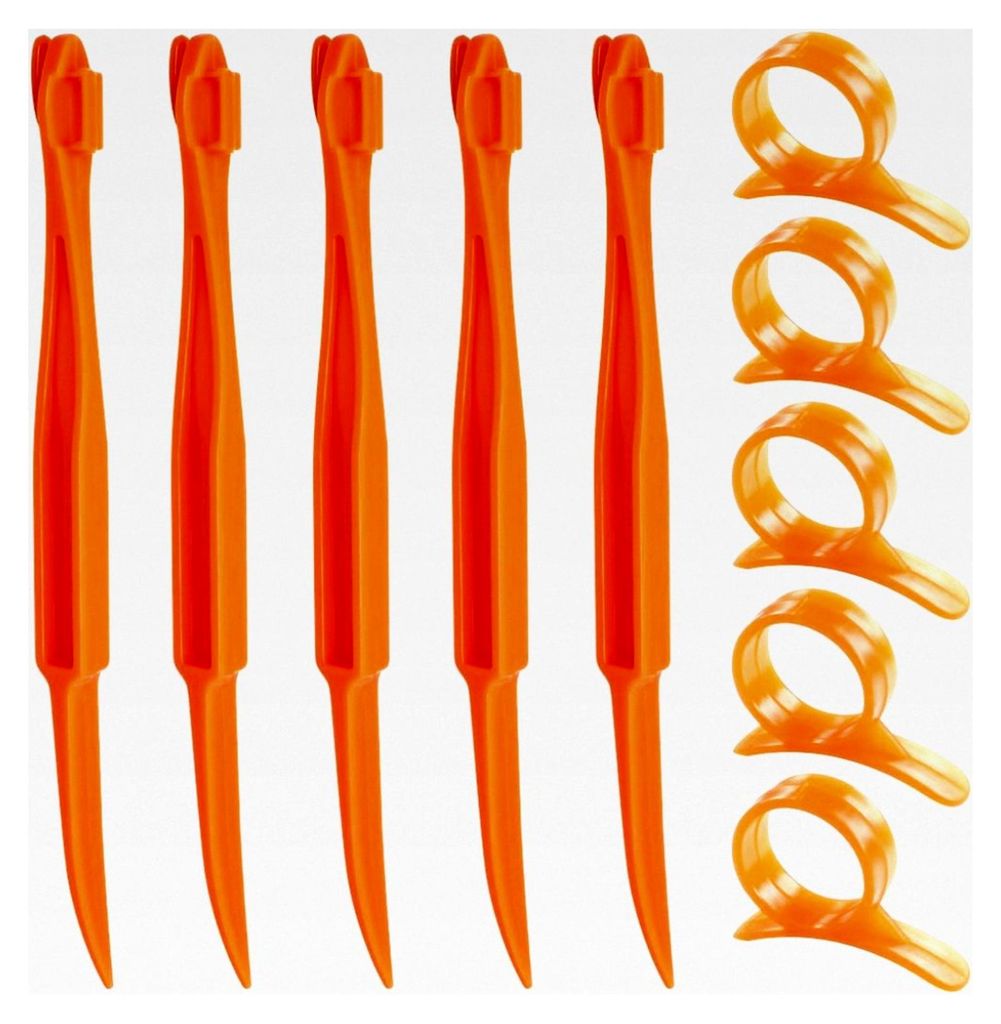 Orangen-Zitrusschäler, Set von 10 Kunststoff Frucht- und Zitrusschälern