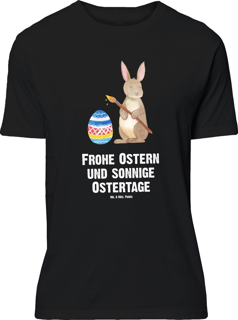 Mr. & Mrs. Panda Größe XL T-Shirt Hase Eier Malen - Schwarz - Geschenk, Kaninchen, mit Spruch, Tshirt, Ostern, Shirt, Osterei, Frohe, Ostergrüße