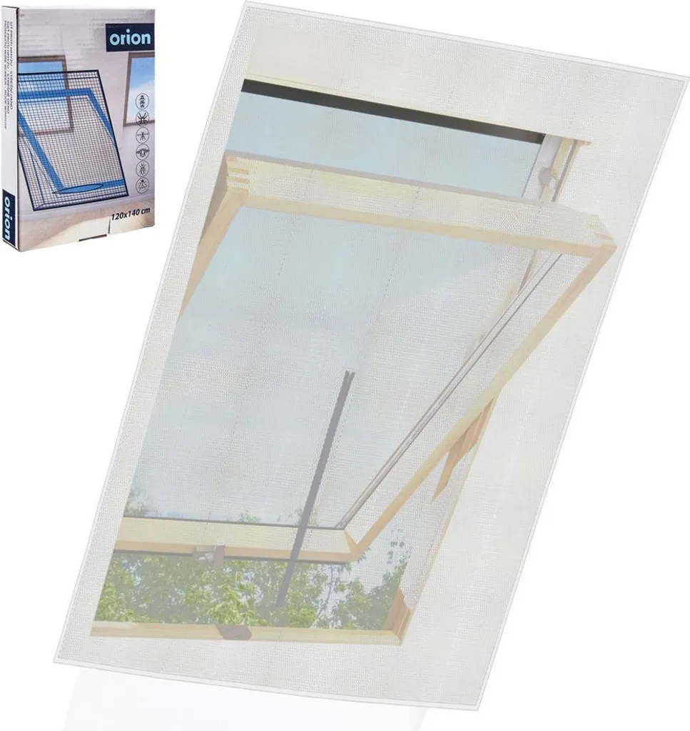 Store moustiquaire enroulable pour lucarne et fenêtre de toit - Blanc 100cm