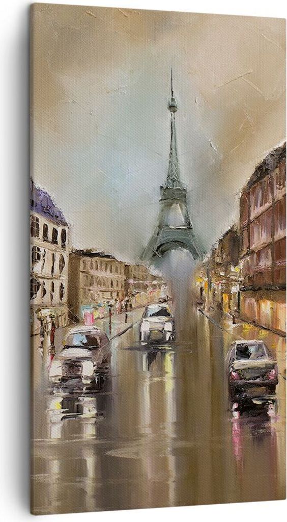 Bild auf Leinwand - Leinwandbild - Paris Turm Straße - Produktbild 