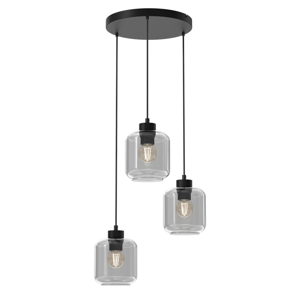 Sombra Smoked: Luce Sospensione Chic per Atmosfere Intime 3xE27