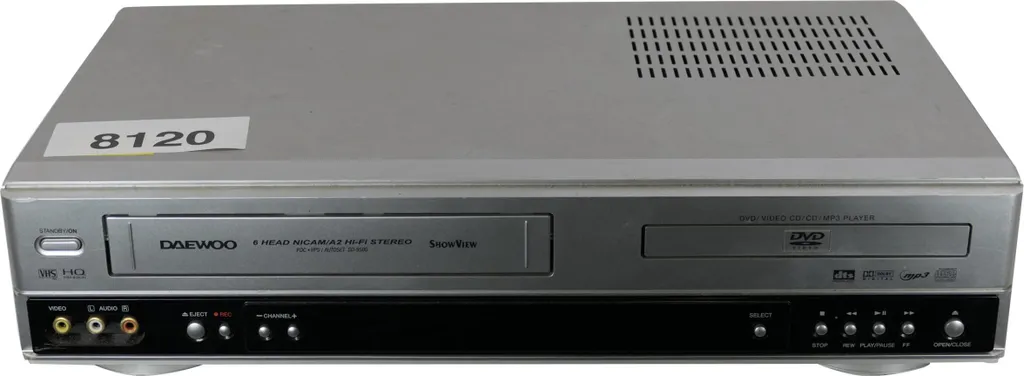 Daewoo SD-9500 : Magnétoscope VHS et Lecteur DVD Combo Argenté