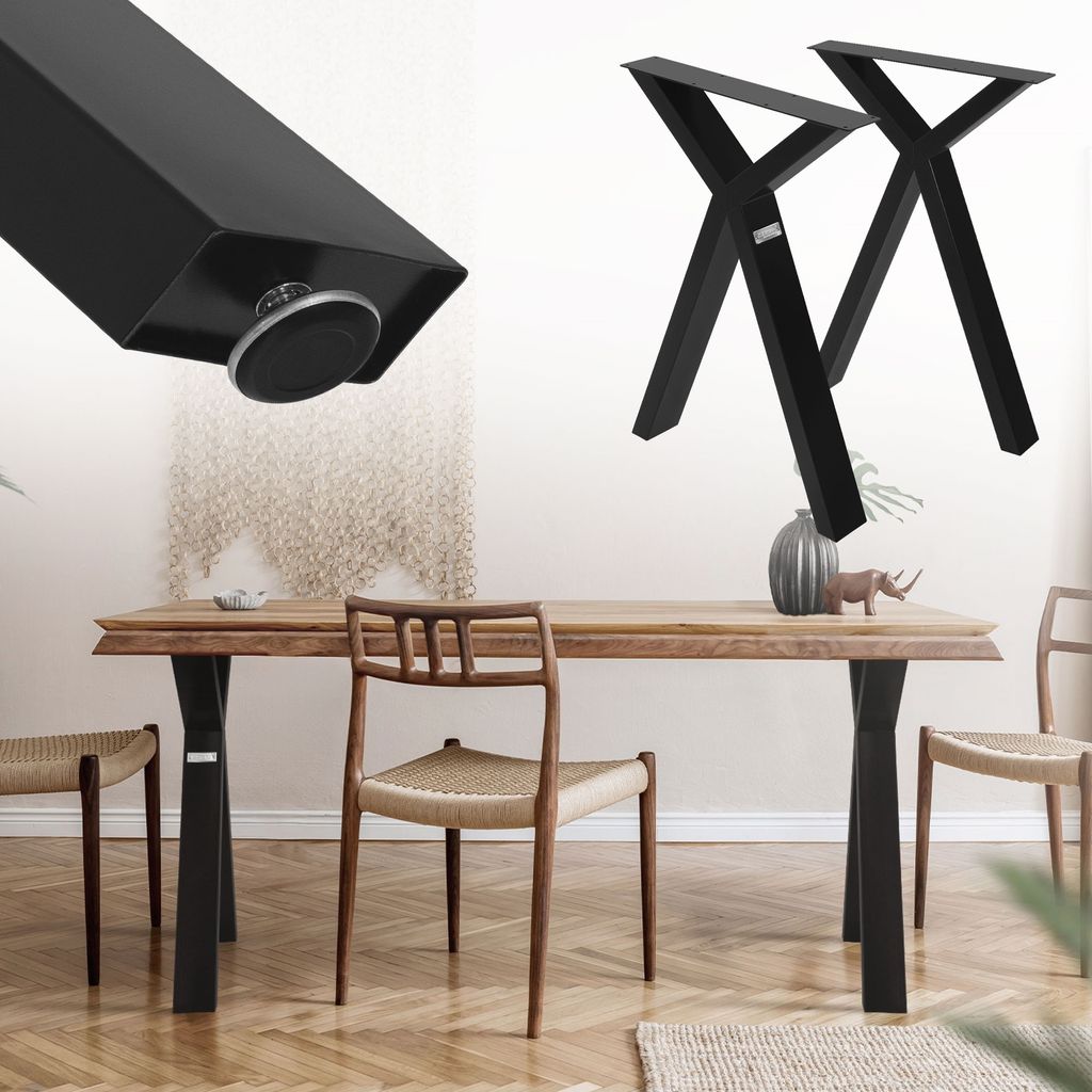 ML-Design 2 stolové nohy, š50xv72 cm, podnože ve tvaru X, Obrázek produktu 