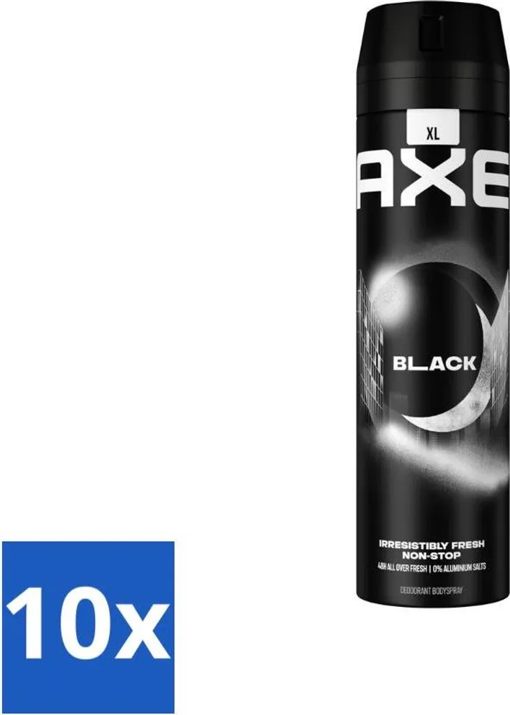 Axe Black Body Spray 200ml - Confezione da 10 - Eleganza Quotidiana