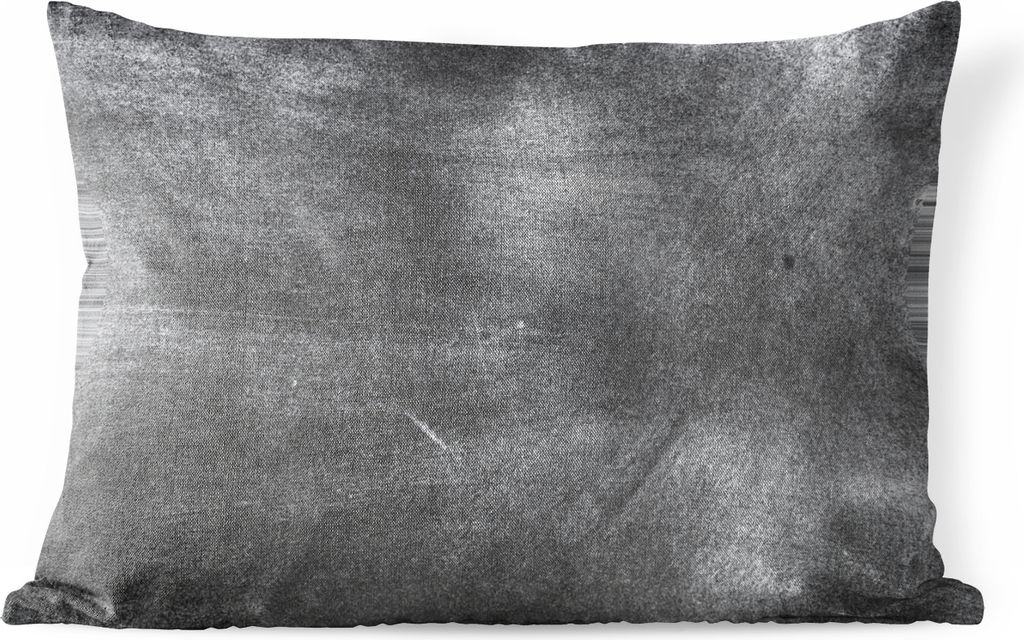MuchoWow Outdoor Kissen - Bügelbild - Muster - Silber - Grau - 50x30 cm - Wetterfest - Lounge Kissen - Sofa kissen - Wohnzimmer Dekoration