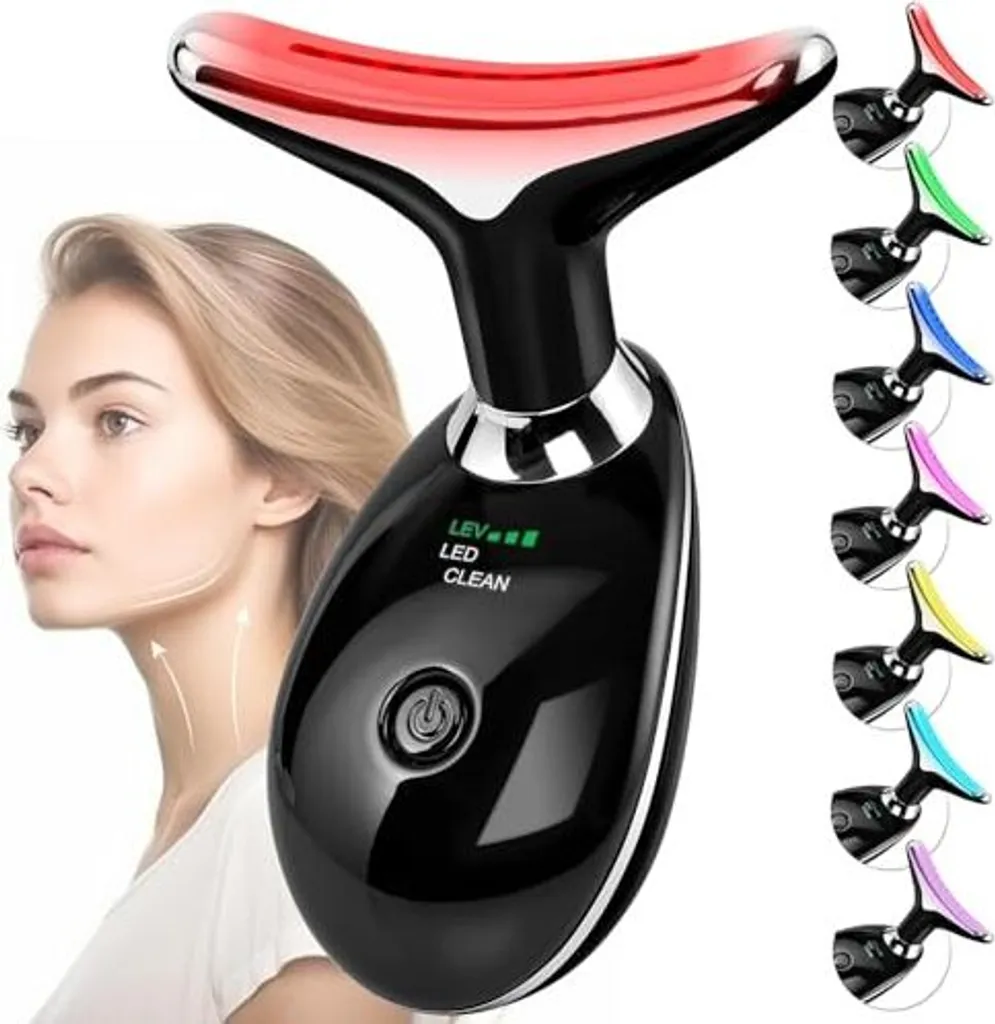 Massaggiatore Viso Antirughe Nero - Funziona Davvero? EMS + Calore 45°C