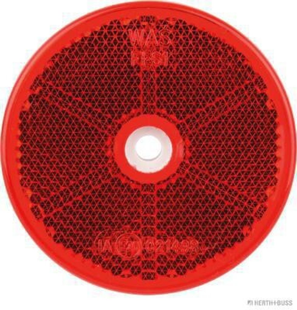 KFZ Rückstrahler rot 60 mm m. Loch 6 mm