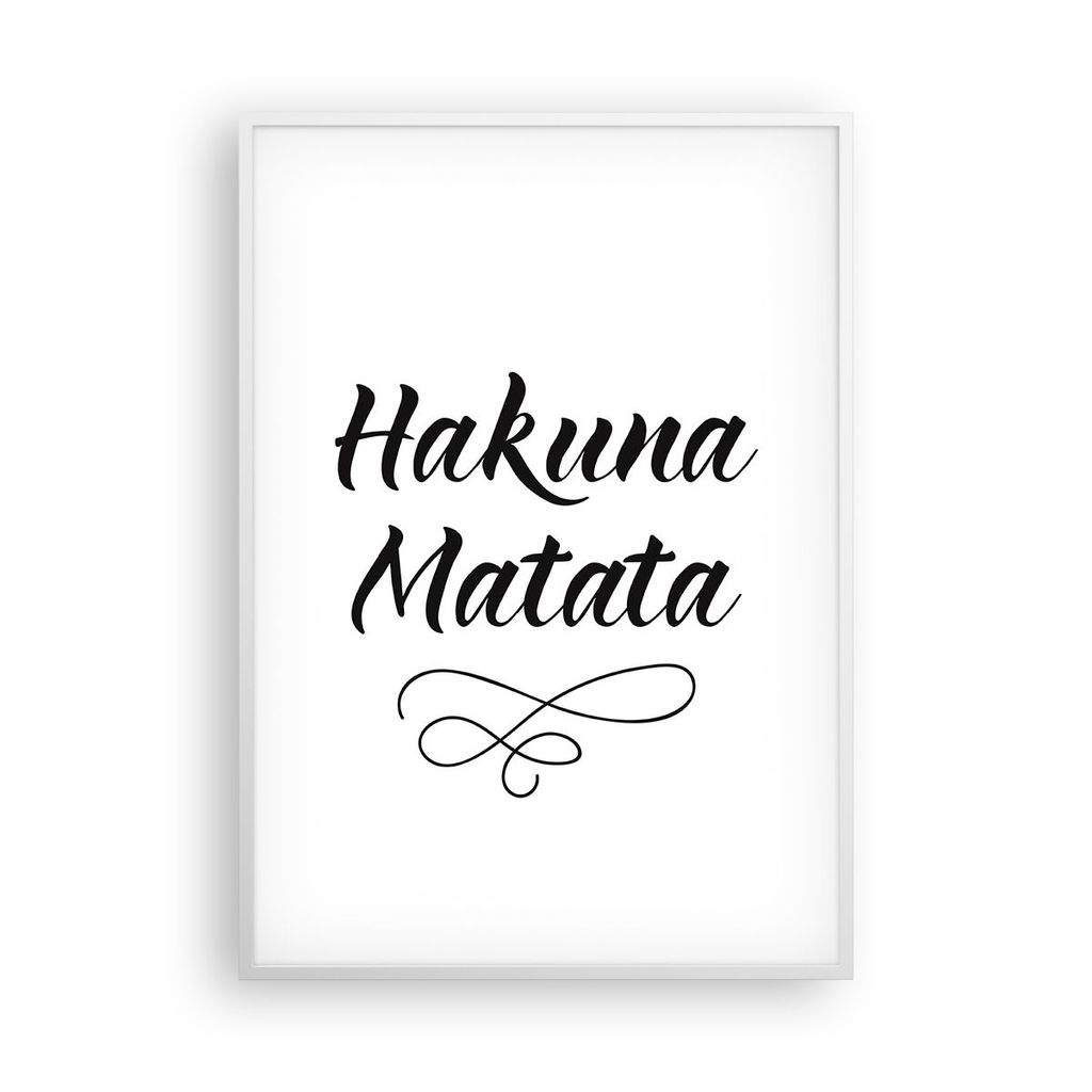 Gerahmtes Poster - Weißer Rahmen - Hakuna Mama Maxim - 70x100 cm - Wand Bild - Wanddeko - Wandbilder - Kunstposter - Wandposter - Bilderrahmen - B...
