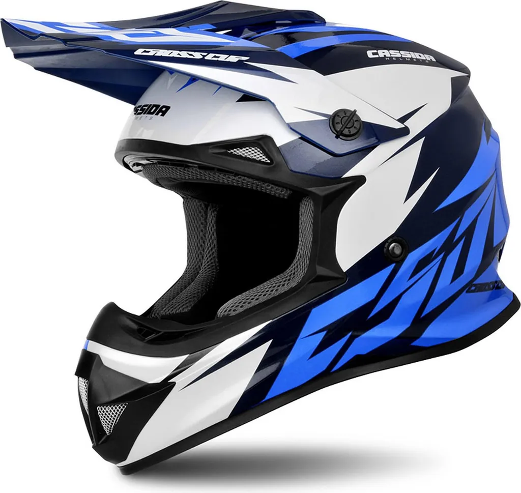 Casque Cross Cup Two Cassida CZ Bleu - Confort et Aération Taille 2XL