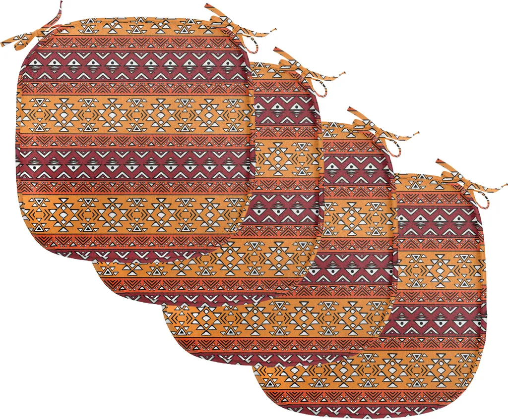 Coussin décoratif imperméable avec attaches lot de 4 - Design Rubis