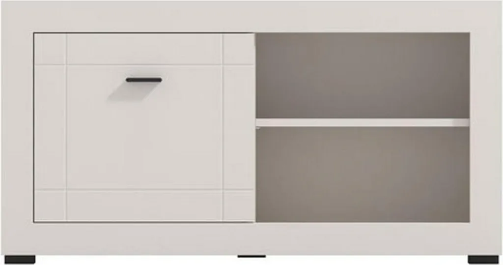Table Basse 3 Compartiments Vervio Blanc 101x58 cm Design Moderne - 9