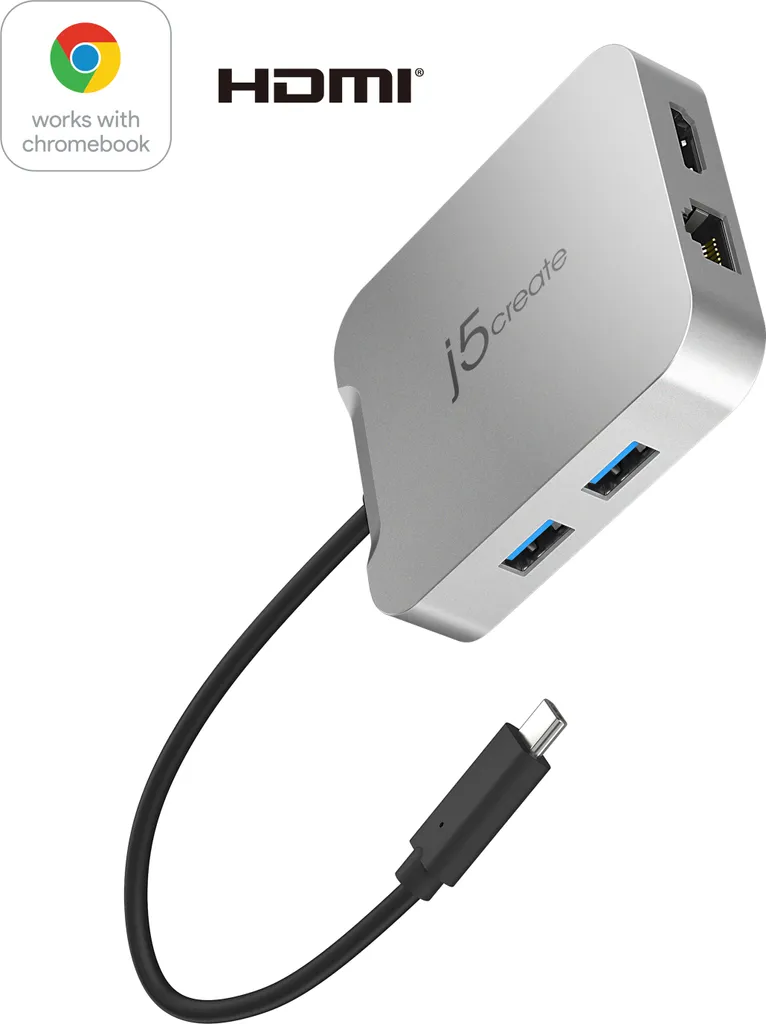 j5create JCD391-N Hub USB-C 4K 60Hz Elite Adaptateur PD Multi-Ports
