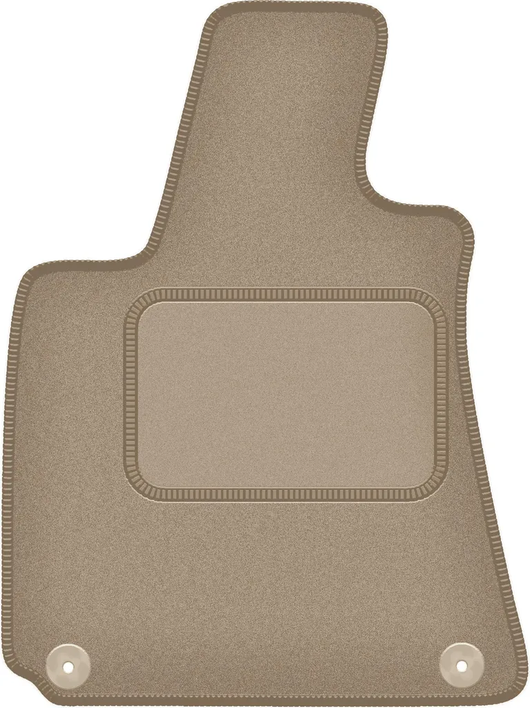 Tappetino conducente in velluto beige compatibile con Maserati Quattroporte VI (2015-, berlina) – con fissaggi – su misura