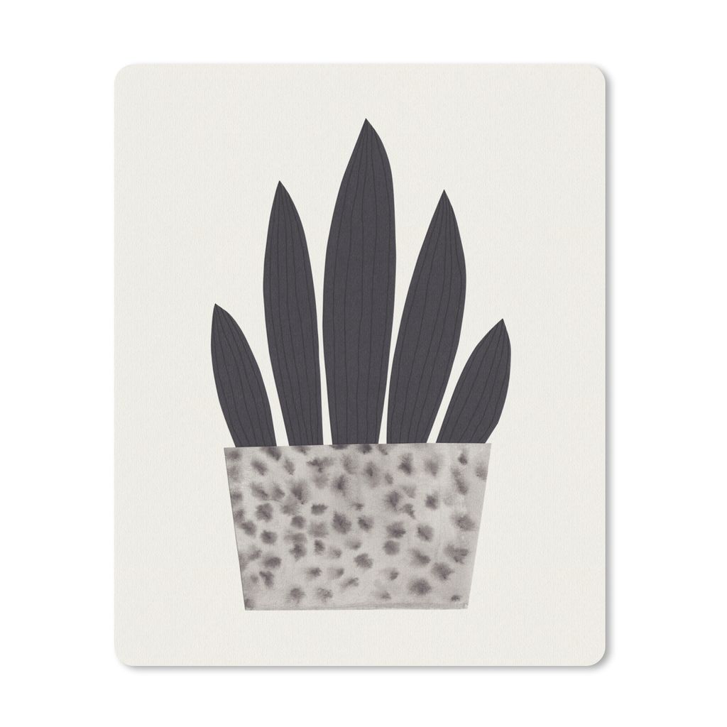 MuchoWow Mauspad Mousepad Pflanzen - Vase - Pastell - Blumen 19x23 cm - Mousepads - Maus Mat - Pad - Mausunterlage - Mauspads - Spielen