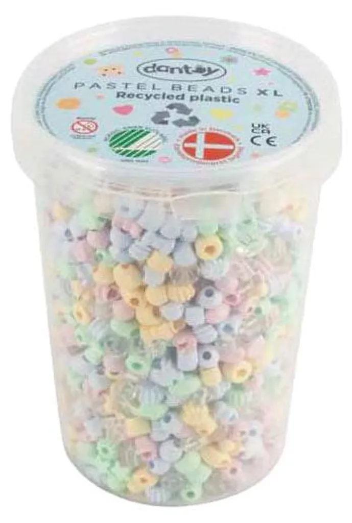 Perles à Enfiler Pastel XL Dantoy - Jeu de Motricité Fine 1580 Pièces