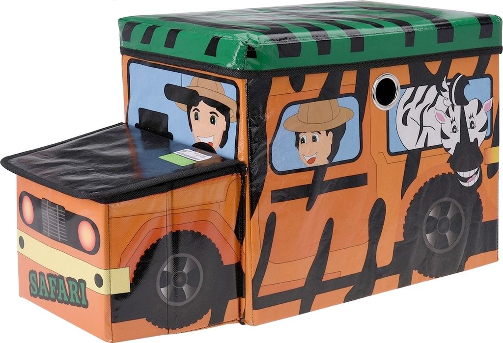 Spielzeug Kiste - Kinder Hocker Sitzbank Safari faltbar