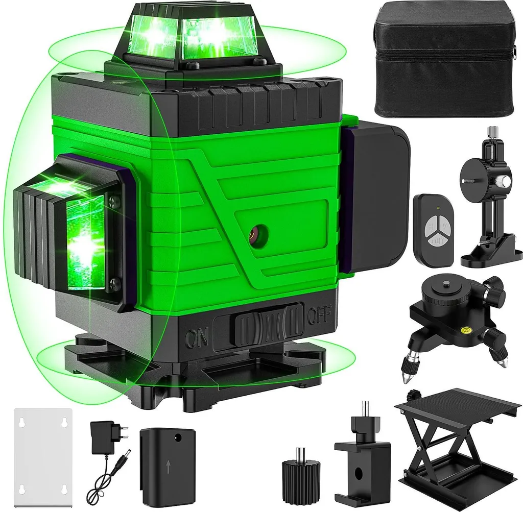Livello Laser Verde 4D 16 Linee 360° Autolivellante Alta Precisione
