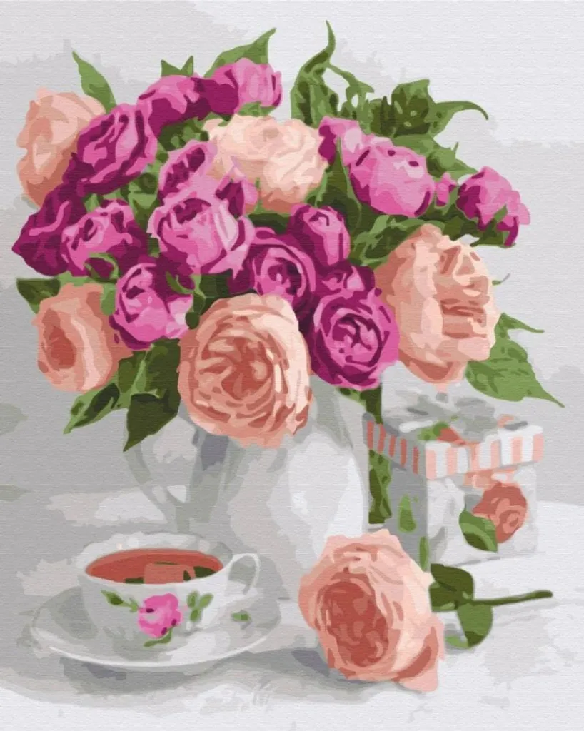 Peindre une Nature Morte Violette 40x50 cm - Activité Détente Adulte