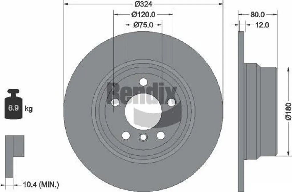 Fini les vibrations au freinage : Disque Bendix BDS1375 pour BMW X5 OE