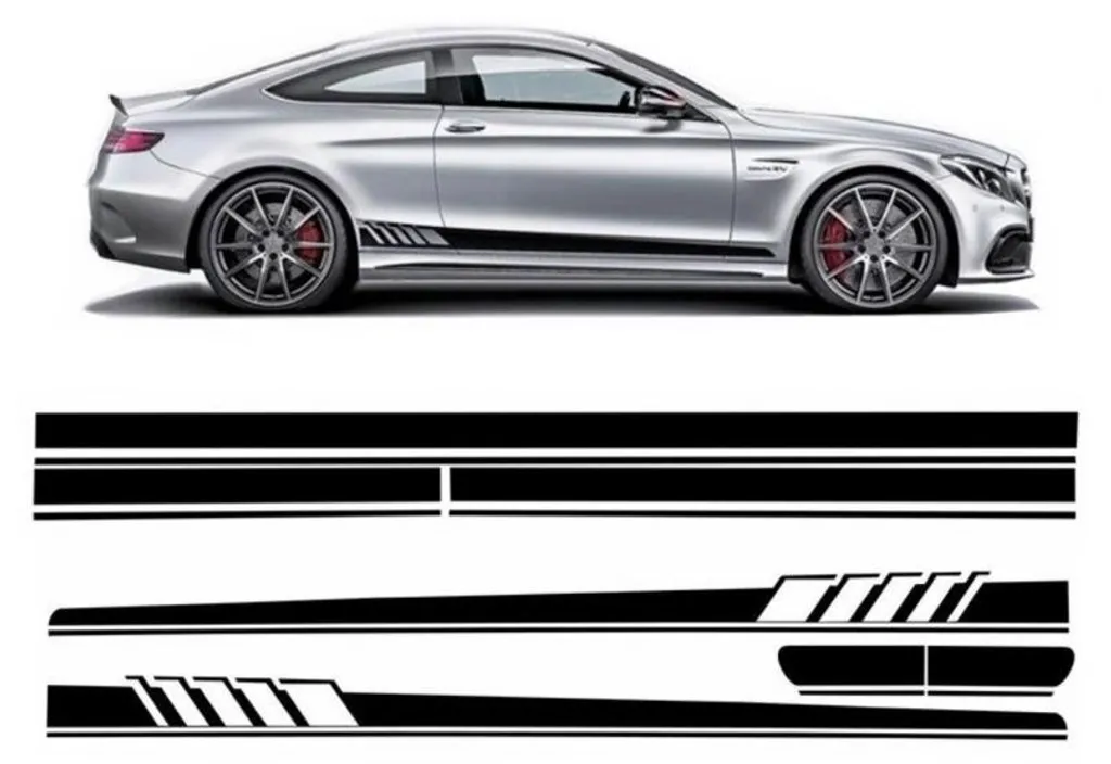 Accessoire décoration hayon noir mat Mercedes C205 A205 Coupé/Cabrio